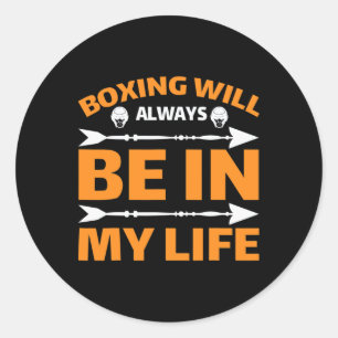 Sticker Rond Boxe thaïlandaise de kickboxing