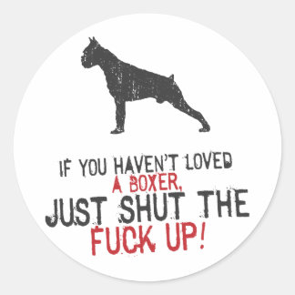 Sticker Rond Boxer