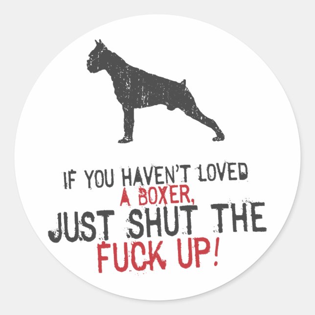 Sticker Rond Boxer (Devant)