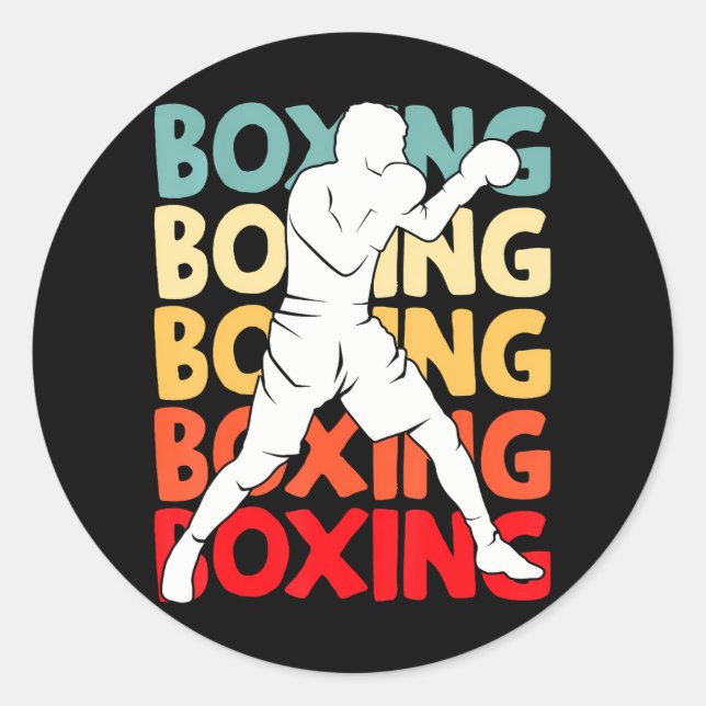 Sticker Rond Boxer Boxer Boys Hommes (Devant)