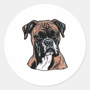 Sticker Rond Boxer Buddy Humoristique Protective