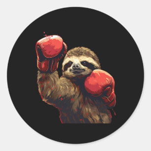 Sticker Rond Boxer Gants de boxe de l'amant de la fentes Kickbo