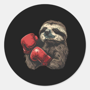 Sticker Rond Boxer Gants de boxe de l'amant de la fentes Kickbo
