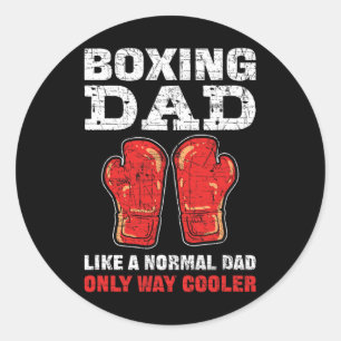Sticker Rond Boxer Papa Comme Un Père Normal Seulement Glacière