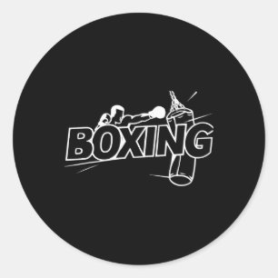 Sticker Rond Boxeurs de boxe Boxe pieds-poings Amateur de boxe