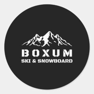 Sticker Rond Boxum Ski snowboard