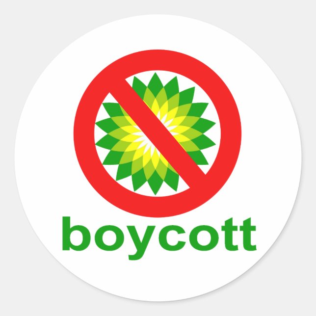 Sticker Rond Boycott BP (Devant)