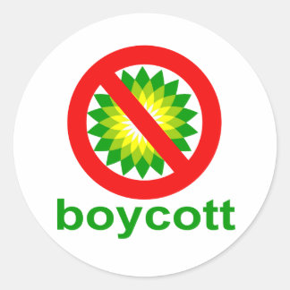 Sticker Rond Boycott BP