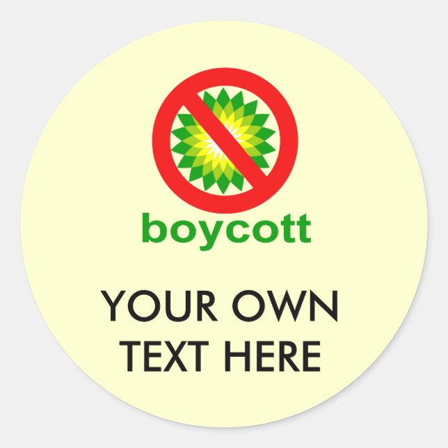 Sticker Rond Boycott BP (Devant)
