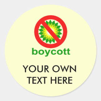 Sticker Rond Boycott BP