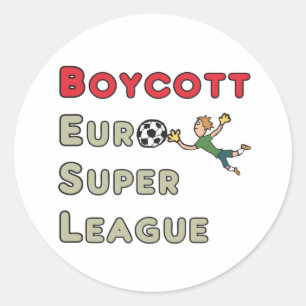 Sticker Rond Boycott de la Ligue européenne de football
