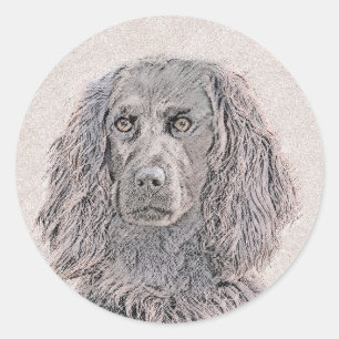 Sticker Rond Boykin Peinture Espagnole - Cute Original Chien Ar
