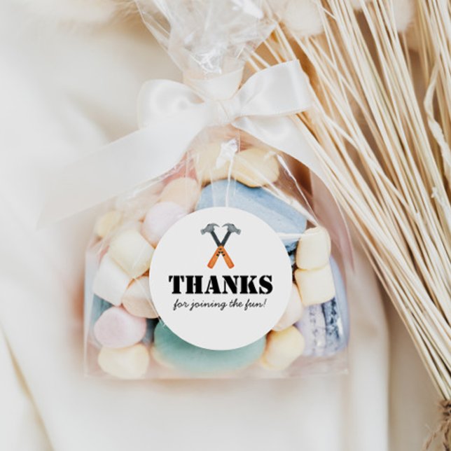 Sticker Rond Boys Construction Builder (Créateur téléchargé)