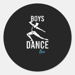 Sticker Rond Boys Dance Too guy ballet garçon homme danseur
