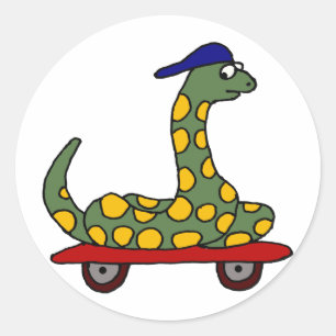 Sticker Rond BR- Boa Constrictor Skateboard