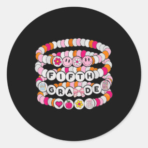 Sticker Rond Bracelet Préparatoire de Rentree Scolaire Cinquièm