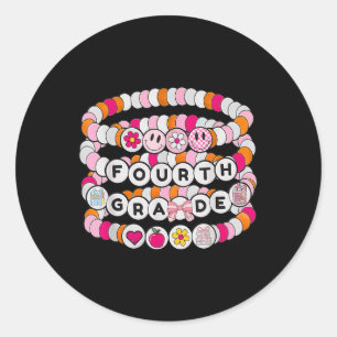 Sticker Rond Bracelet Préparatoire de Rentrée Scolaire Quatrièm