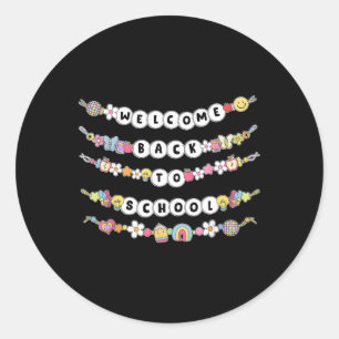 Sticker Rond Bracelets de retour à l'école 1er jour d'école