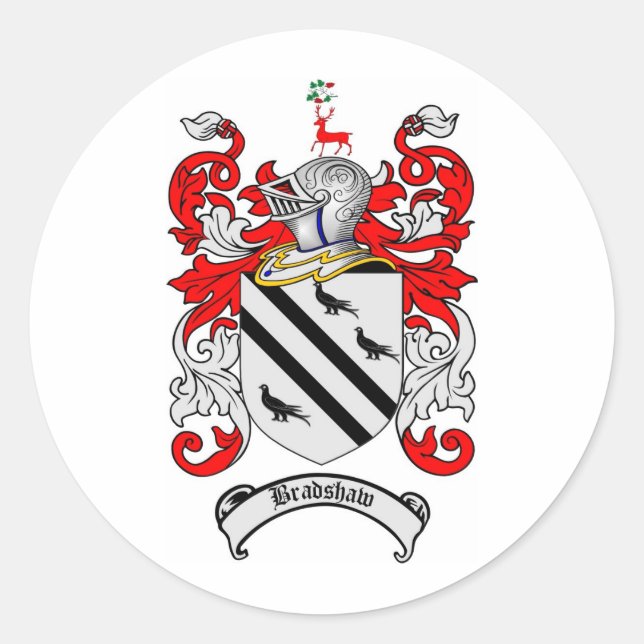 STICKER ROND BRADSHAW FAMILLE CREST - BRADSHAW COAT D'ARMES (Devant)
