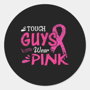 Sticker Rond Braille Cancer Awareness Tough Guys