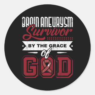 Sticker Rond Brain Aneurysm Survivor Medical Condition Aneurysm
