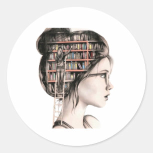 Sticker Rond Brain is