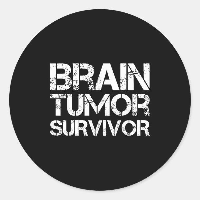 Sticker Rond Brain Tumor Survivor For Brain Cancer Awareness Da (Devant)