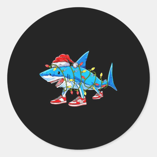 Sticker Rond Brainrot Christmas Slang Gen Z Gen Alpha Meme Shar (Devant)