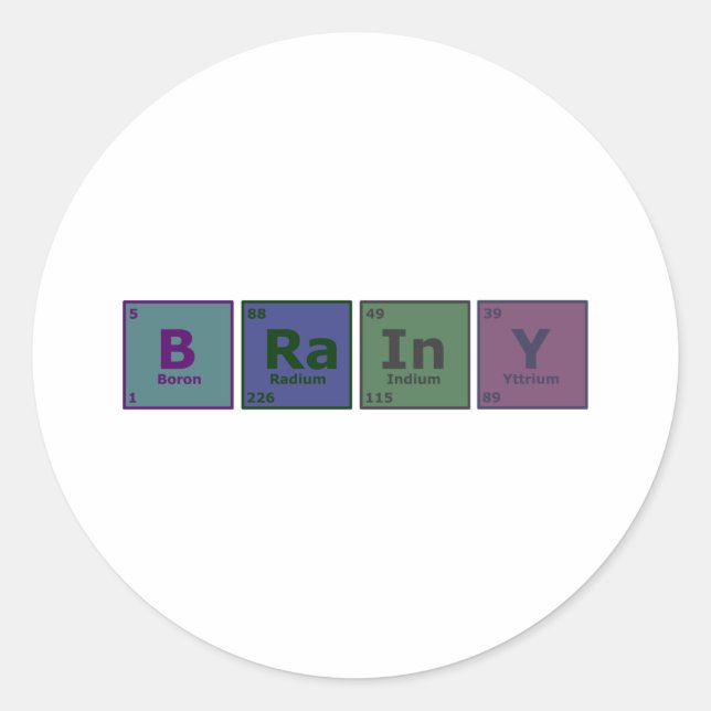 Sticker Rond Brainy (Devant)