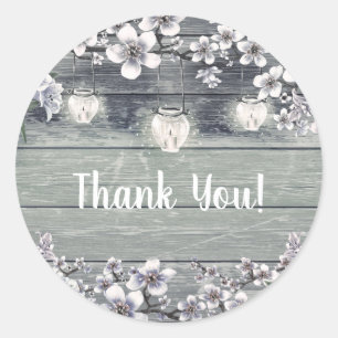 Sticker Rond Branches de cerisier en fleurs d'hiver et mariage 