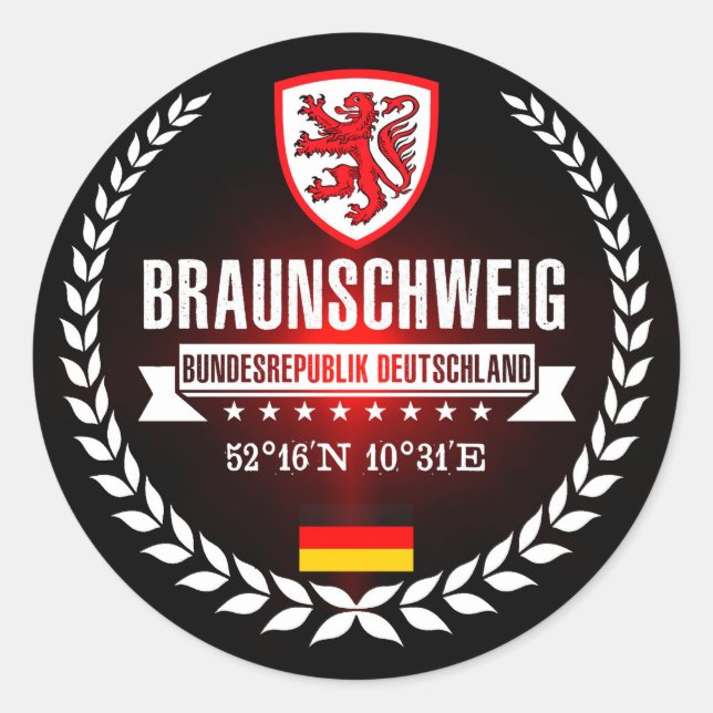 Sticker Rond Braunschweig (Devant)