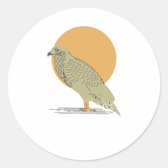 Sticker Rond Brave Buzzard (Devant)