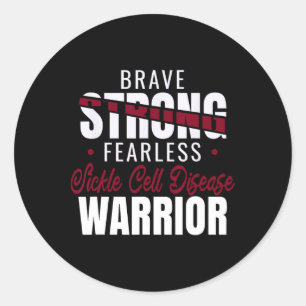 Sticker Rond Brave fort sans peur