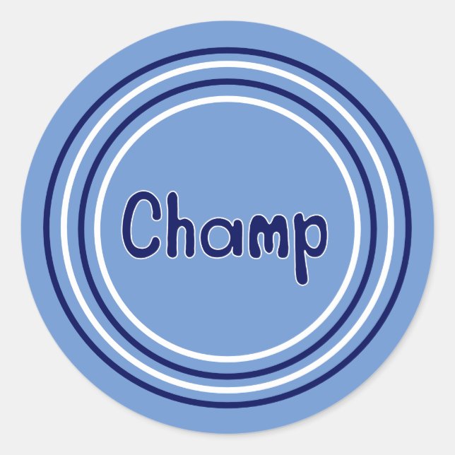 Sticker Rond Bravo pour le Champ (Devant)