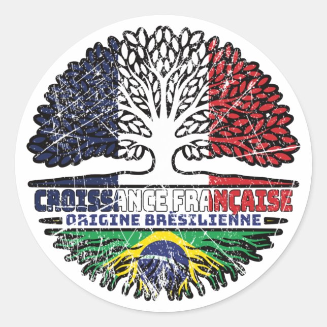 Sticker Rond Brazilian Brazil (Devant)