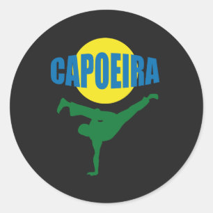Sticker Rond Brazilian Capoeira Martial Arts Fighter