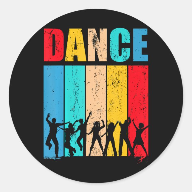 Sticker Rond Break Dancing Dance Break Dansers Danser (Devant)