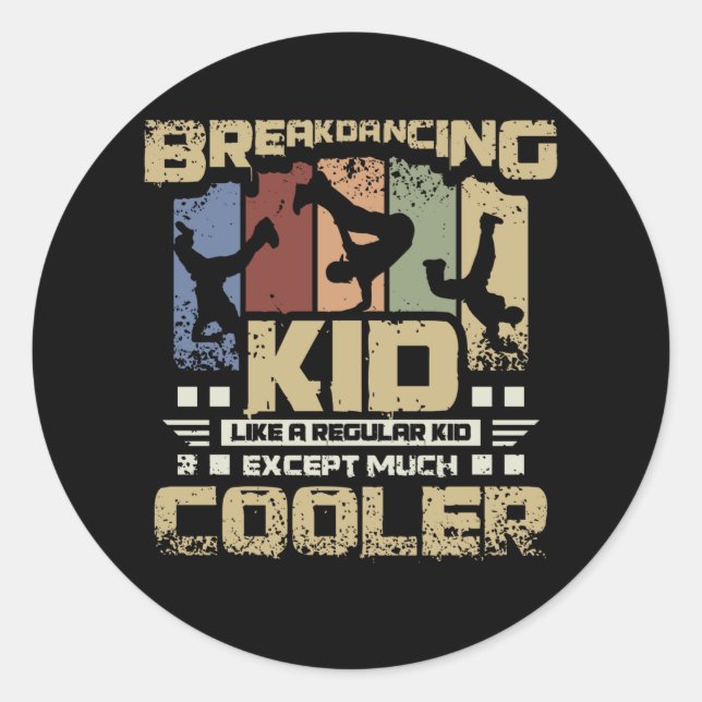 Sticker Rond Breakdance Kid (Devant)
