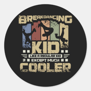 Sticker Rond Breakdance Kid