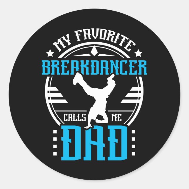 Sticker Rond Breakdancing Dad (Devant)