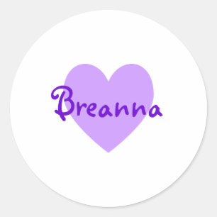 Sticker Rond Breanna dans le violet