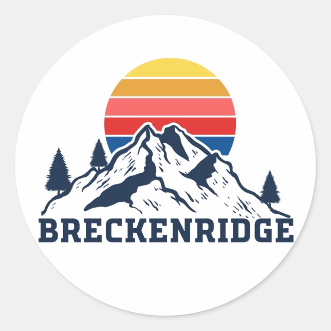 Sticker Rond Breckenridge Colorado (Devant)