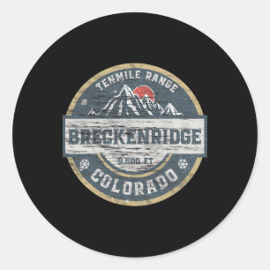 Sticker Rond Breckenridge Colorado chaîne Tenmile Montagne Roch