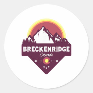 Sticker Rond Breckenridge Colorado Co Randonnées Montagnes Roch
