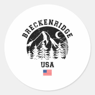 Sticker Rond Breckenridge Colorado Station de ski alpin Ame