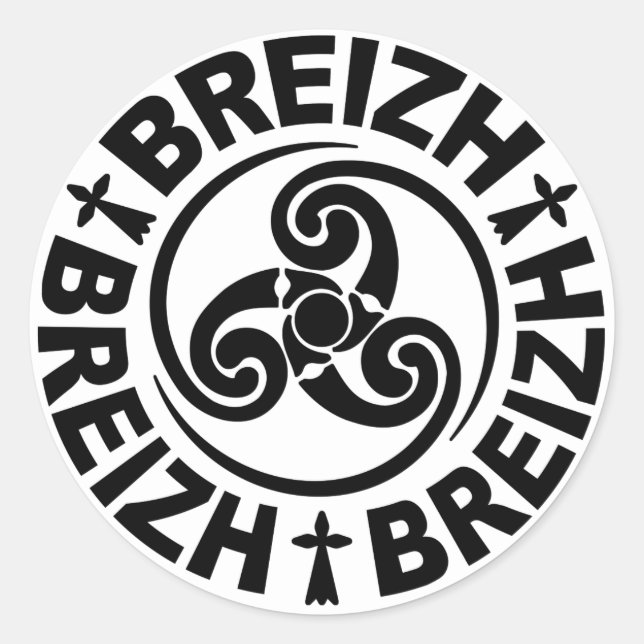 Sticker Rond Breizh Triskel (Devant)