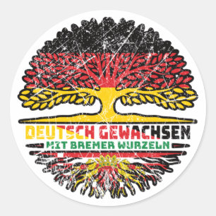 Sticker Rond Bremen Bremer Allemagne Baum Racine