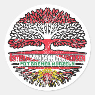 Sticker Rond Bremen Bremer Österreichisch Österreich Baum