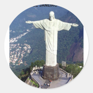 Sticker Rond Brésil Christ de Rio de Janeiro (St.K.)