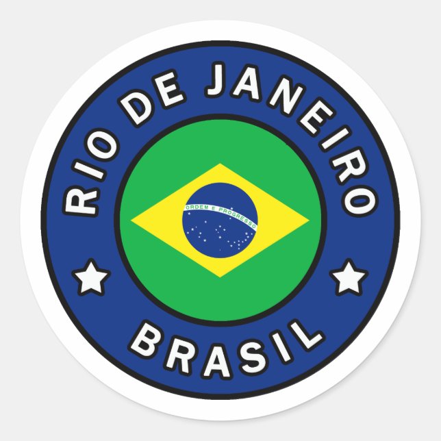Sticker Rond Brésil de Rio de Janeiro (Devant)